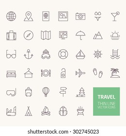 Travel Outline Icons For Web And Mobile Apps