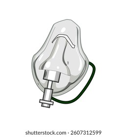 travel oxygen mask cartoon. cabin altitude, pressure air, health survival travel oxygen mask sign. isolated symbol vector illustration