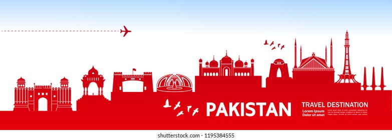 Travel To Pakistan Vector illustration.