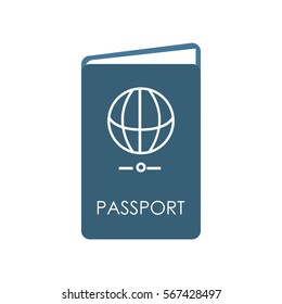 Travel passport flat vector icon that shows concept such as adventure, journey, vacation, goodbye, identification, can be use for personal or commercial use