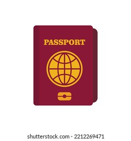Travel passport icon. Flat illustration of Travel passport vector icon isolated on white background