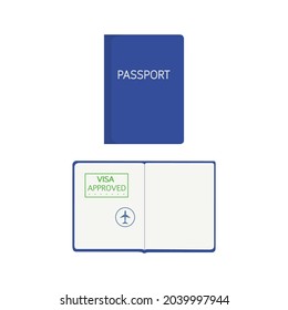 travel passport icon flight vector boarding airplane illustration airline sign. Vector illustration