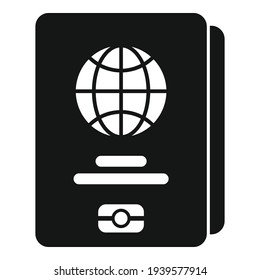 Travel passport icon. Simple illustration of travel passport vector icon for web design isolated on white background