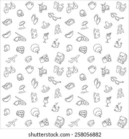 Travel Pattern Icon Set