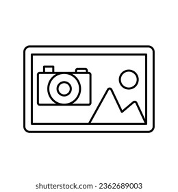 Travel Photography Line Icon Travel And Tour Icon, Tourism Icon, Exploring World Icons