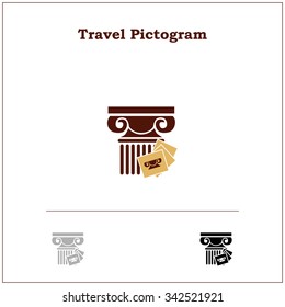 travel pictogram. travel icons