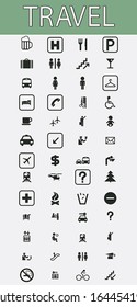 Travel pictogram set