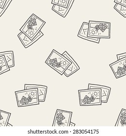 travel pictrue doodle seamless pattern background