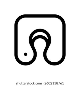 Travel pillow. Editable stroke vector icon.
