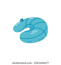 Travel pillow flat illustration on white background