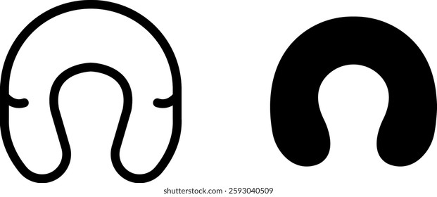Travel Pillow Icon Set – Comfort and Support Symbols