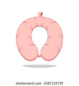 Travel pillow vector isolated on white background.