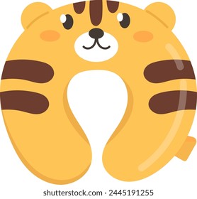 Travel Pillow Zebra Vector Illustration