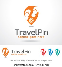 Travel Pin Logo Template Design Vector 