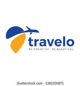 Travel and Pin Logo Vector