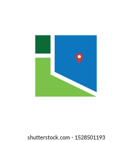 travel pin or map icon, vector, place symbol.