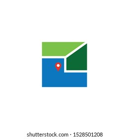 travel pin or map icon, vector, place symbol.