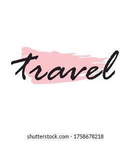 Travel pink modern logo design. Social media highlights story cover template.