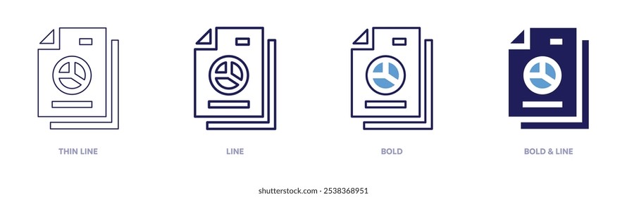 Travel plan icon in 4 different styles. Thin Line, Line, Bold, and Bold Line. Duotone style. Editable stroke.