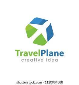 Travel Plane Creative Logo Design