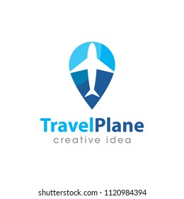 Travel Plane Creative Logo Design