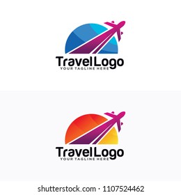 travel plane logo design
