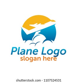 travel plane logo design