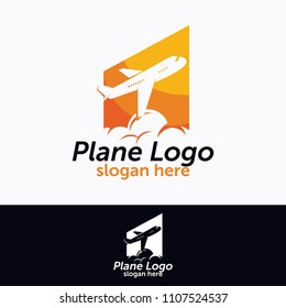 travel plane logo design
