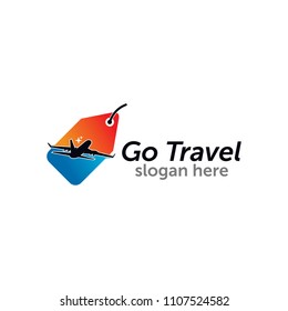 travel plane logo design