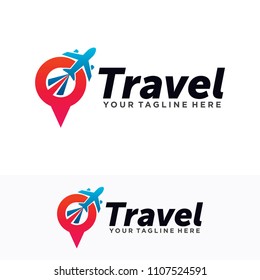 travel plane logo design