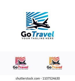 travel plane logo design