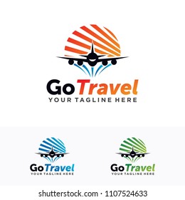 travel plane logo design