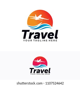 travel plane logo design