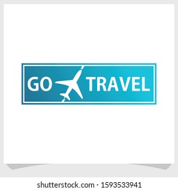 travel plane logo design vector, traveling logo design inspiration