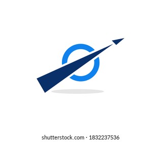 Icono del vector de vuelo del logotipo del avión de viaje