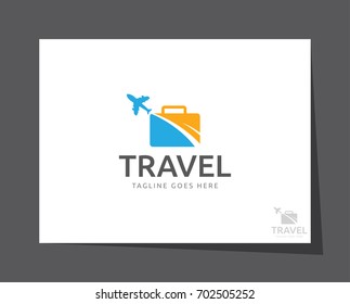 travel plane logo icon vector template