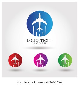 Travel Plane Symbol & Icon Logo Vector Template