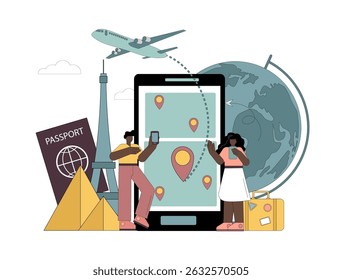 Travel planning using gadgets. Booking tickets. Leisure logistics