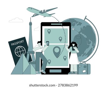 Travel planning using gadgets. Booking tickets. Leisure logistics