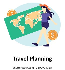 Travel Planning Vector illustration which can easily modify or edit

