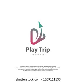 Travel play logo design vector. Travel logo design Vector template
