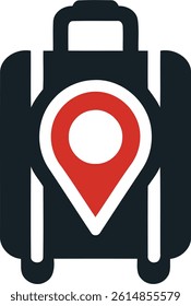 Travel Point And Bag Vector Logo Template Style 1 