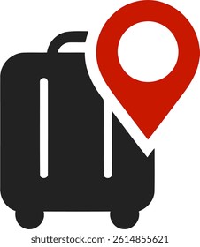 Travel Point And Bag Vector Logo Template Style 2