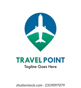 Travel point design logo template illustration