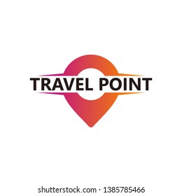 Travel Point Logo Template Design Vector, Emblem, Design Concept, Creative Symbol, Icon