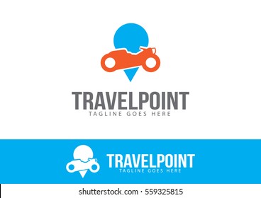 Travel Point Logo Template Design Vector 