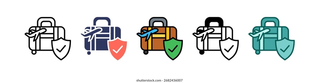 Icono de política de viajes Ilustración vectorial múltiple