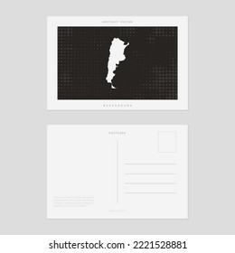 Mapa de viajes de postal de Argentina vectorial style vintage.