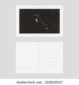 Travel postcard map of The Bahamas vector style vintage.