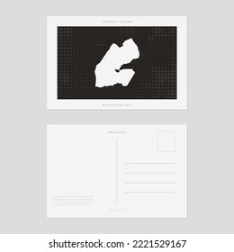 Travel postcard map of Djibouti vector style vintage.